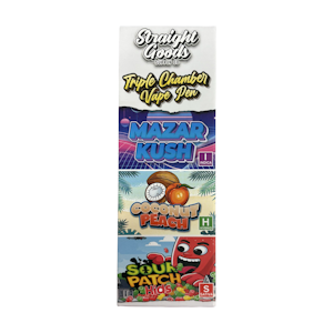 Straight Goods - Mazar Kush + Sour Patch Kids + Coconut Peach Vape Pen - 9g - Straight Goods