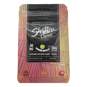 Euphoria Extracts - Green Apple Shatter Chews -Sativa - 50mg - Euphoria Exctracts