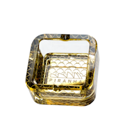 Gold Glass Ashtray - Piranha
