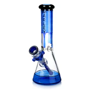 10" 5mm Blue Drip Crown Beaker - Marley