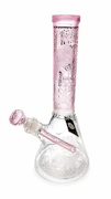 14” Bee Hive pink beaker bong - Milkyway