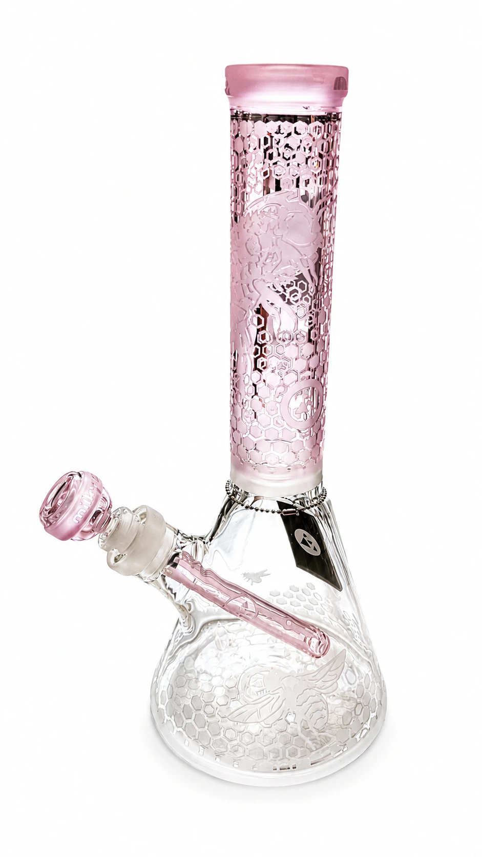 Milkyway - 14” Bee Hive pink beaker bong - Milkyway Main Image