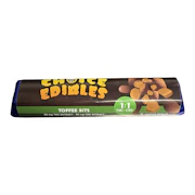 Toffee Bits Chocolate Bar - 1:1 50mg/50mg - Choice Edibles