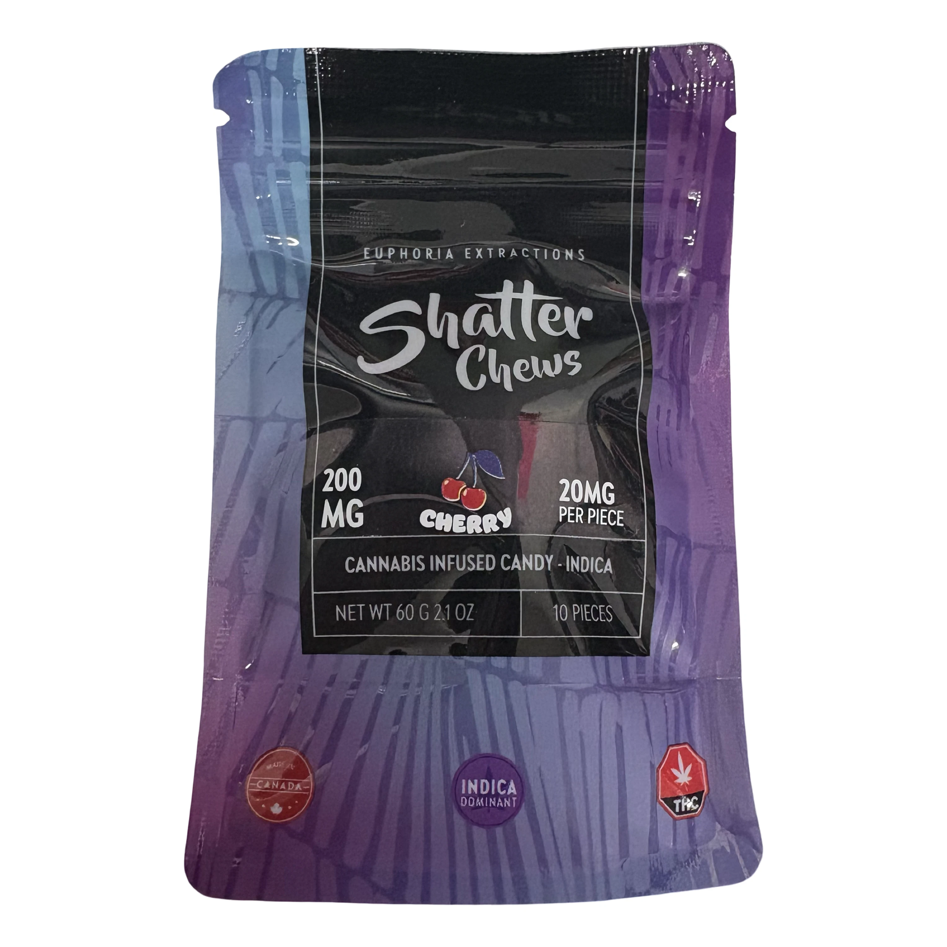 Euphoria Extracts - Cherry Shatter Chews - Indica - 200mg - Euphoria Exctracts Main Image