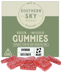 Southern Sky Brands - Devil's Den Live Rosin Tutti Frutti 100mg Gummies****