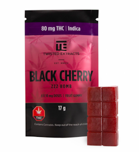 Twisted Extracts - Twisted Extracts Jelly-Bombs - THC indica Black Cherry 80mg