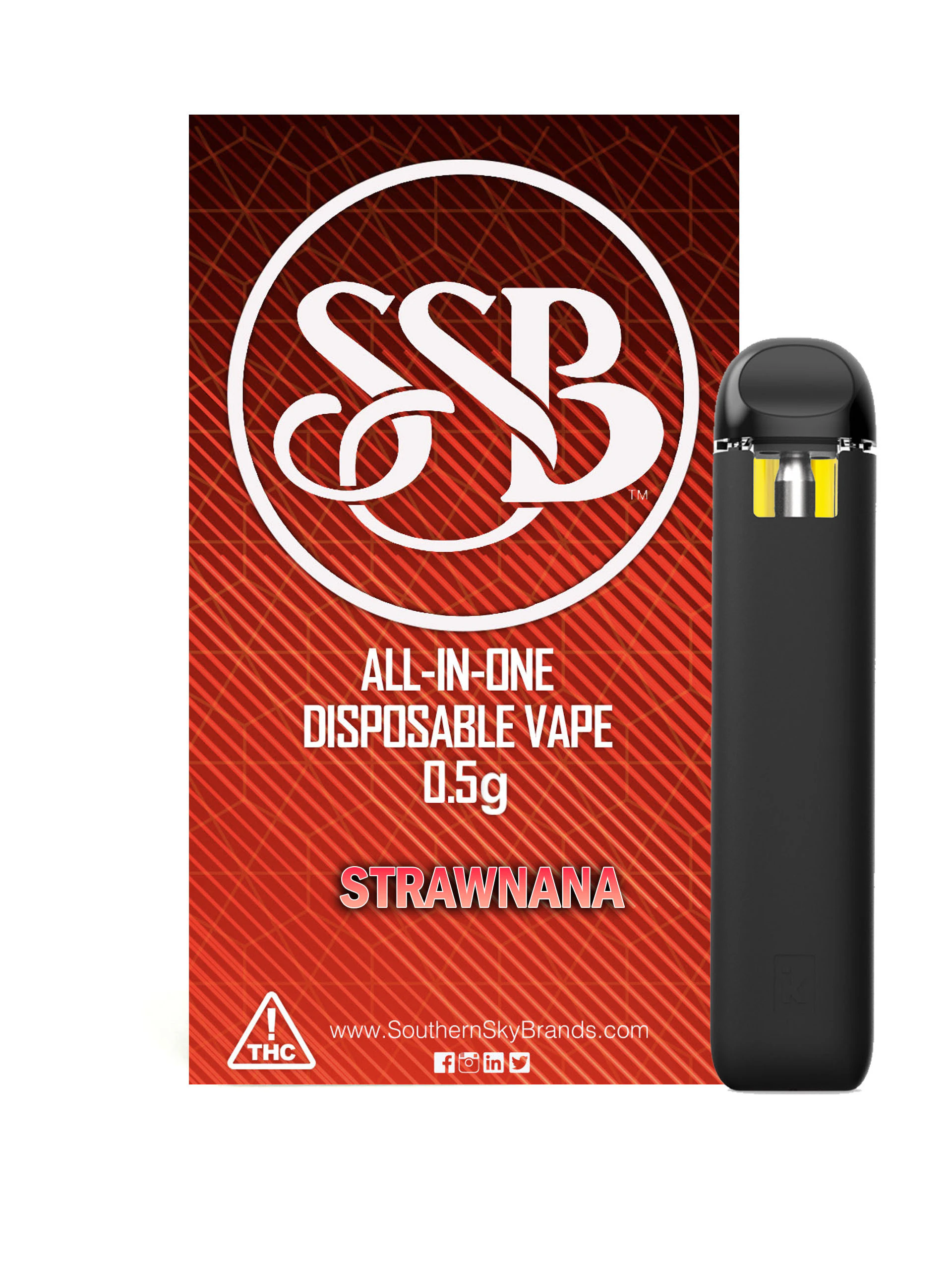Southern Sky Brands - Strawnana Disposable THC Vape - 0.5g Main Image