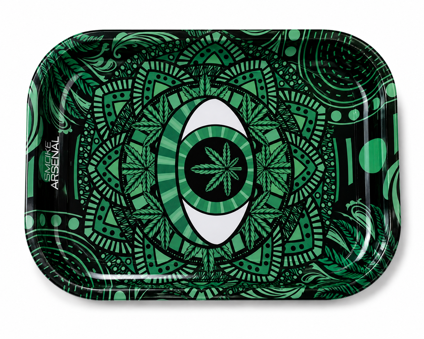 Arsenal Trays - Mandala 2 metal rolling tray
