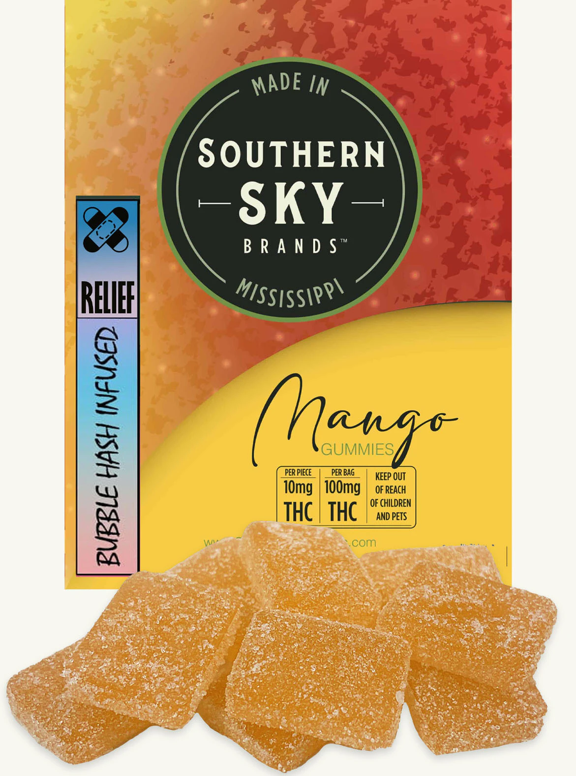 Southern Sky Brands - Mango Bubble Hash Gummies 100mg Main Image