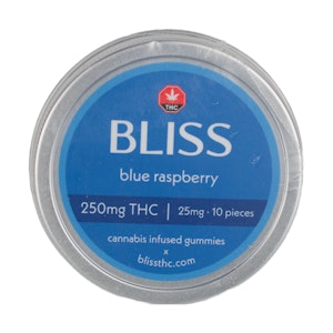 Bliss Gummies - Blue Raspberry Gummies - THC - 250mg - Bliss
