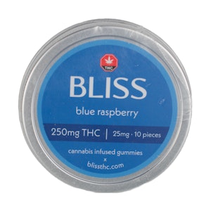 Bliss - Blue Raspberry Gummies - THC - 250mg - Bliss