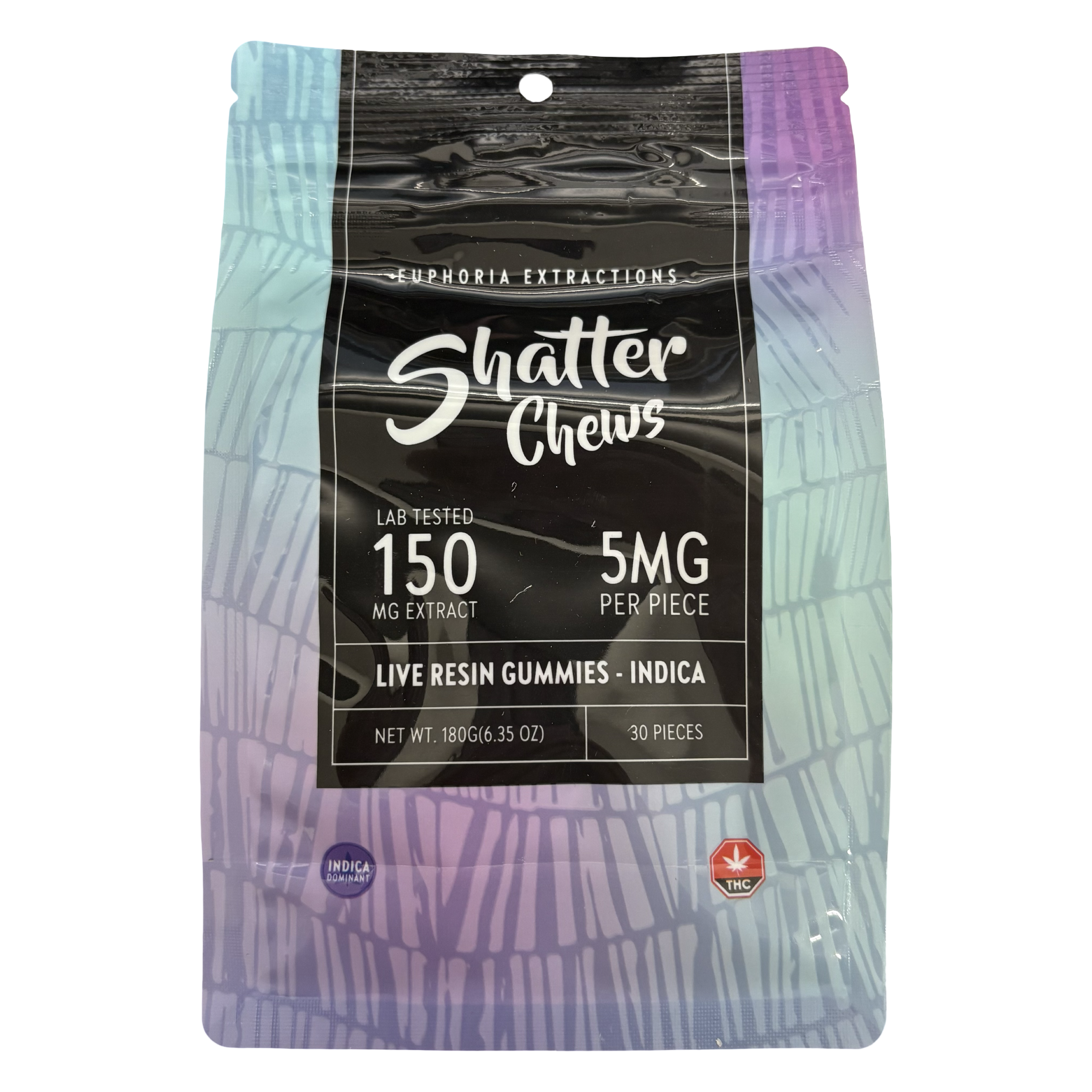 Indica Shatter Chews - 150mg - Euphoria Exctracts