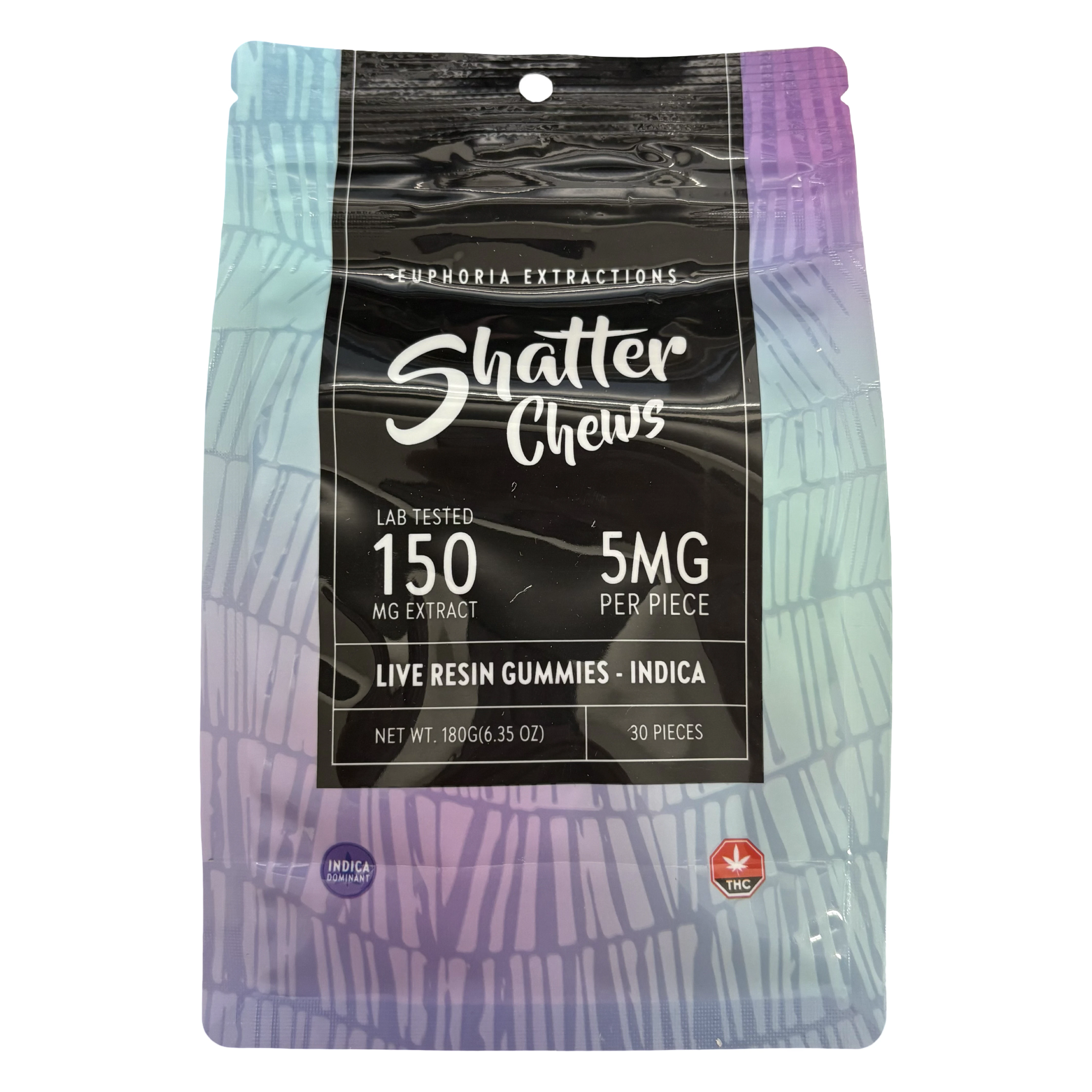 Euphoria Extracts - Indica Shatter Chews - 150mg - Euphoria Exctracts Main Image