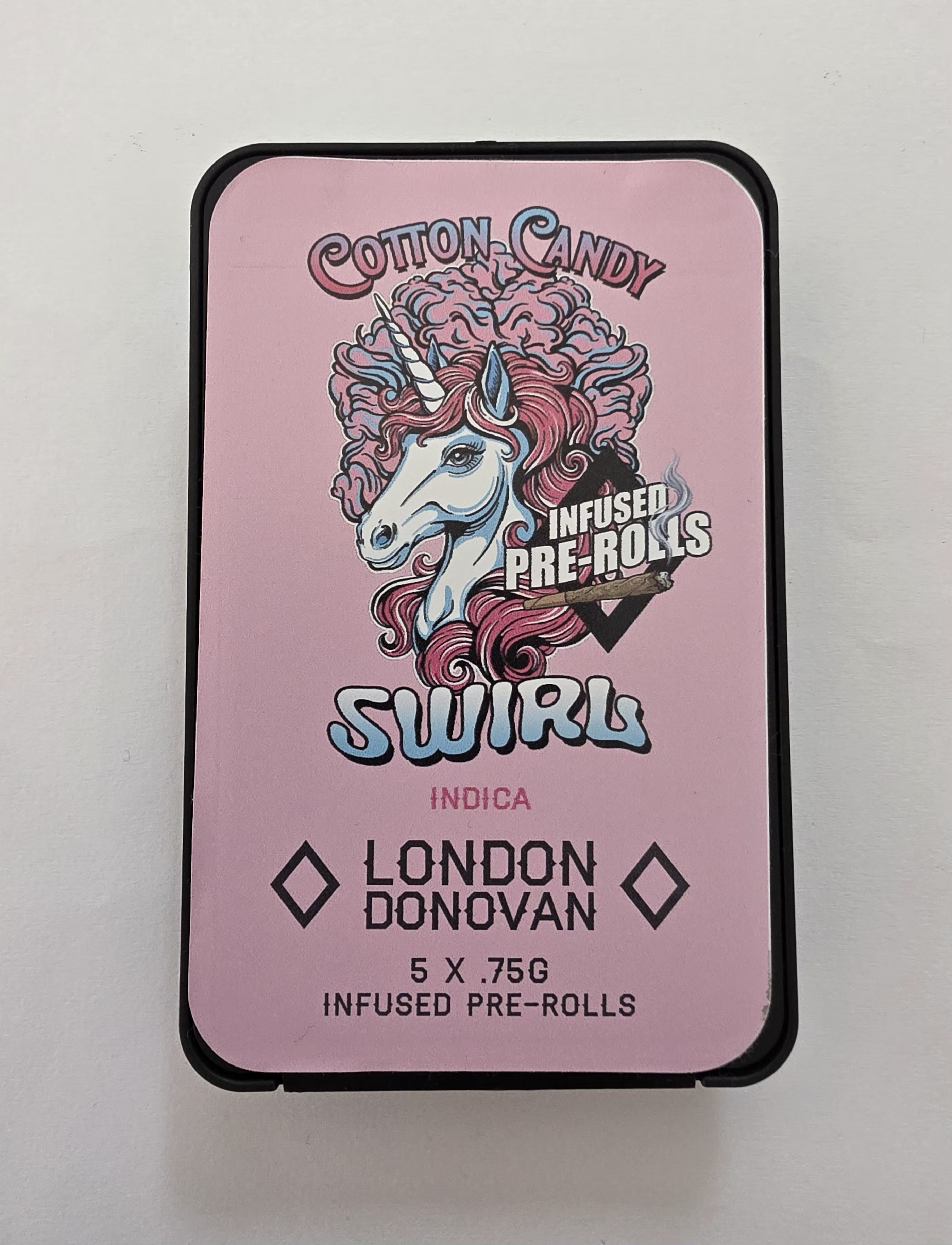 Cotton Candy Swirl - Infused Preroll 5 pack - London Donovan