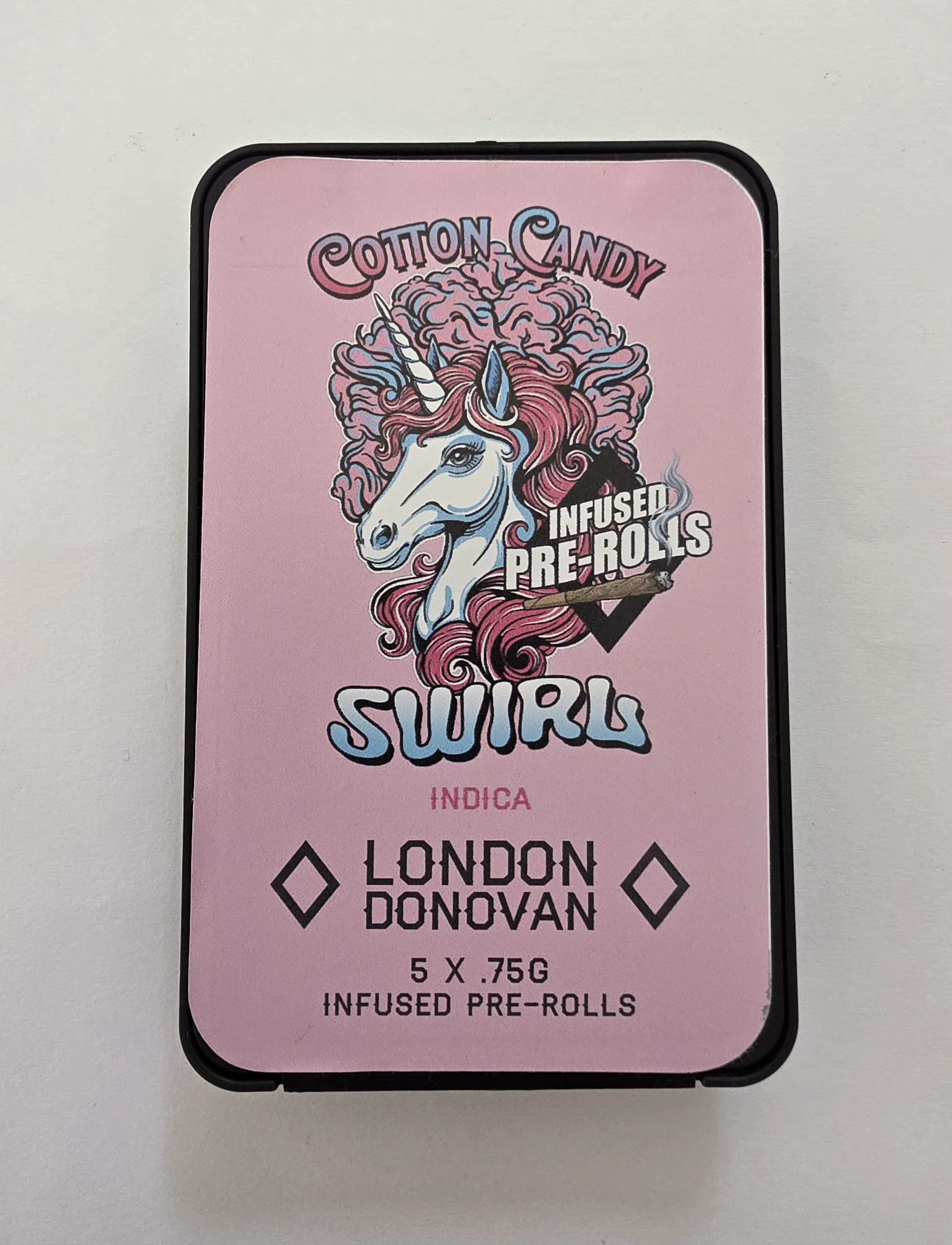 London Donovan - Cotton Candy Swirl - Infused Preroll 5 pack - London Donovan Main Image