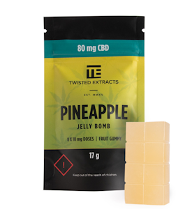 Twisted Extracts - Twisted Extracts Jelly-Bombs - CBD Pineapple 80mg