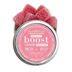 Boost Edibles - Sugar Free Raspberry Gummies - 300mg - Boost
