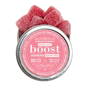 Boost Edibles - Boost Gummies - Sugar Free Raspberry - 300mg