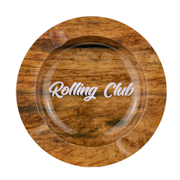 Woodgrain Metal Tray - Small - Rolling Club