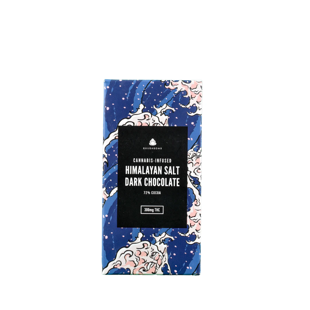 Buudabomb - Himalayan Salt Dark Chocolate Bar - 300mg - Buuda Bomb Main Image