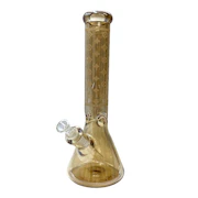 14" Gold LV Pattern Bong - Arsenal