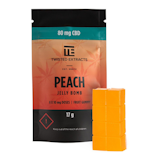 Peach Jelly-Bombs - CBD - 80mg - Twisted Extracts