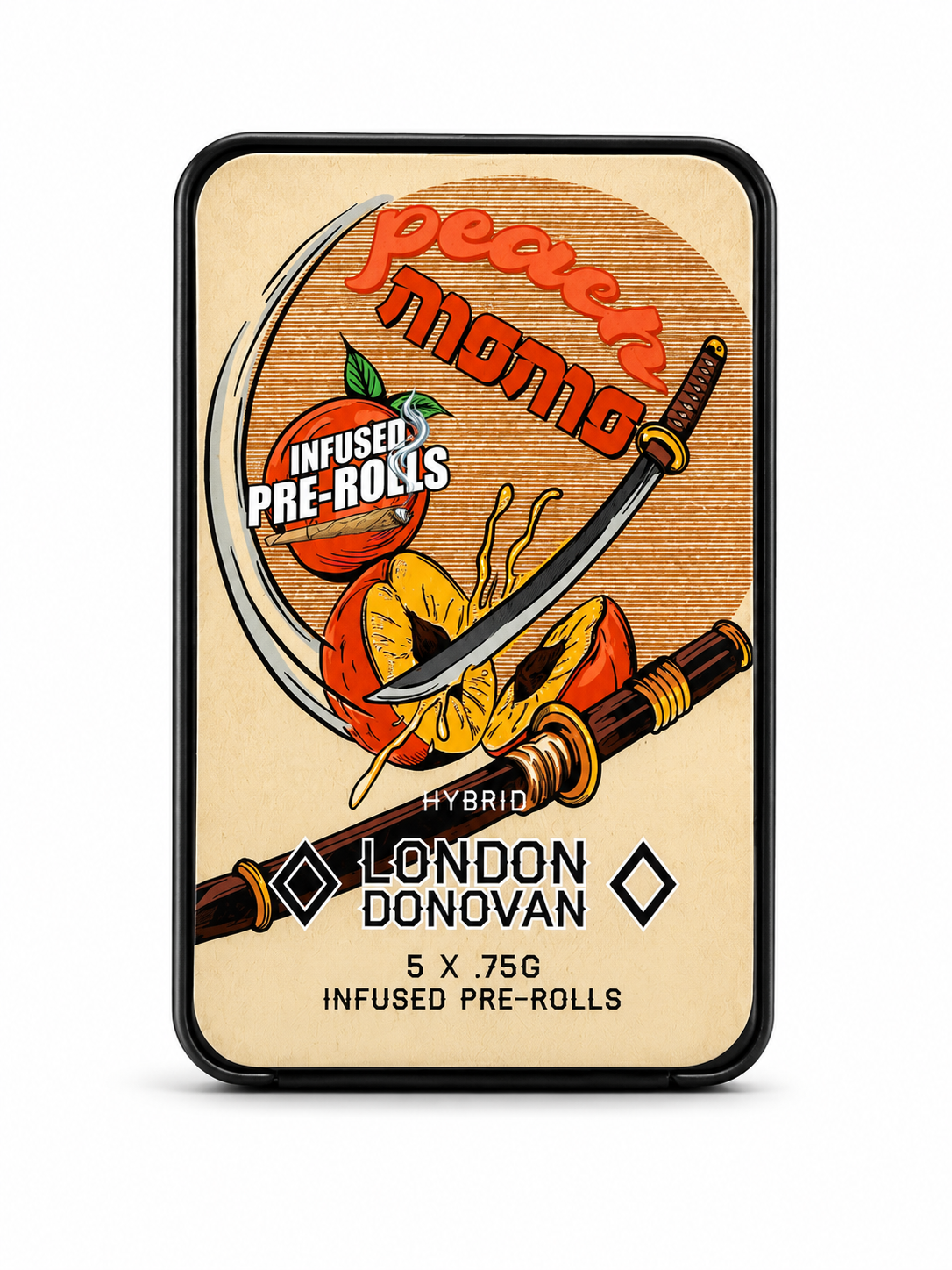 Peach Momo - Infused Preroll 5 pack - London Donovan