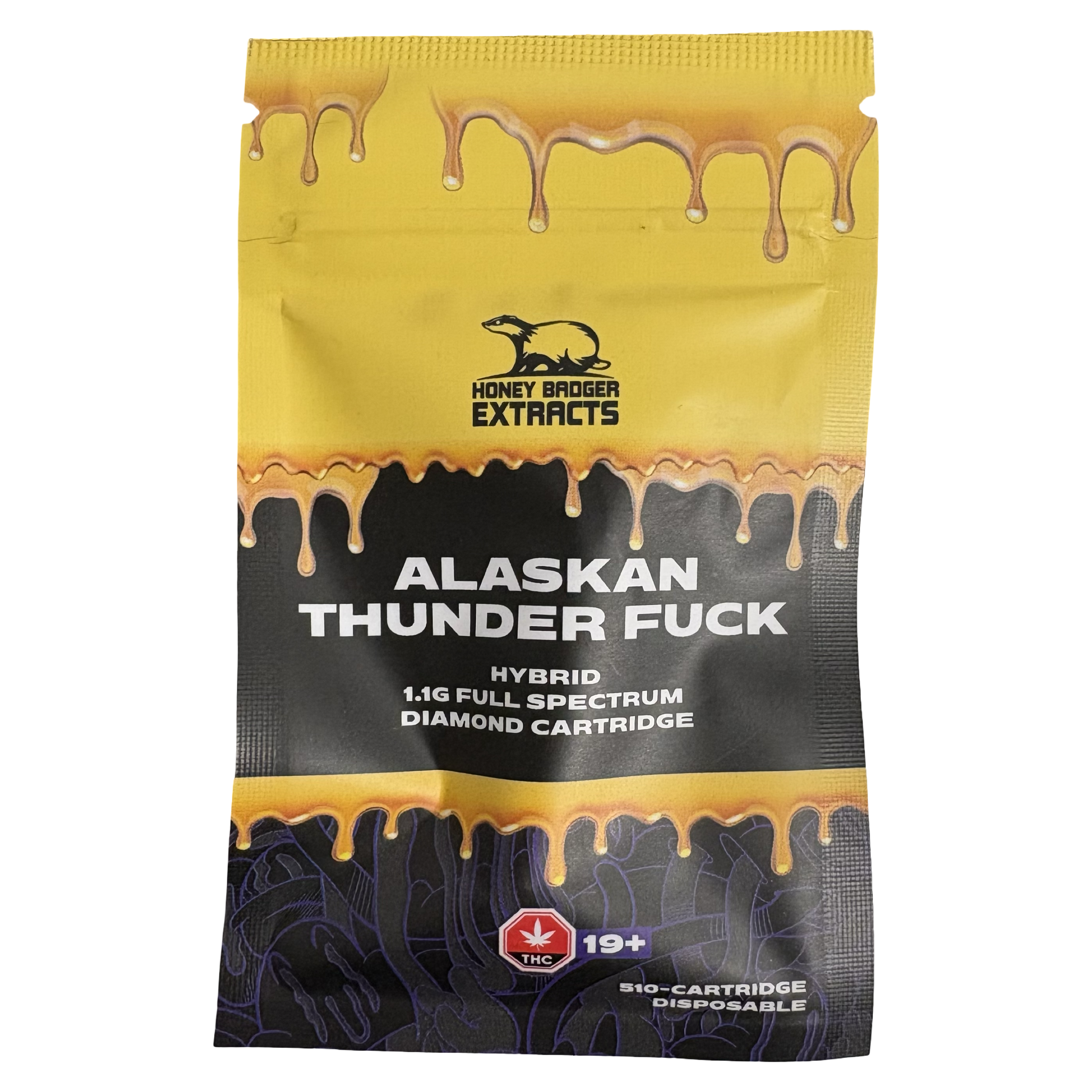 Alaskan Thunder Fuck Diamond Vape Cartridge - 1.1g - Honey Badger