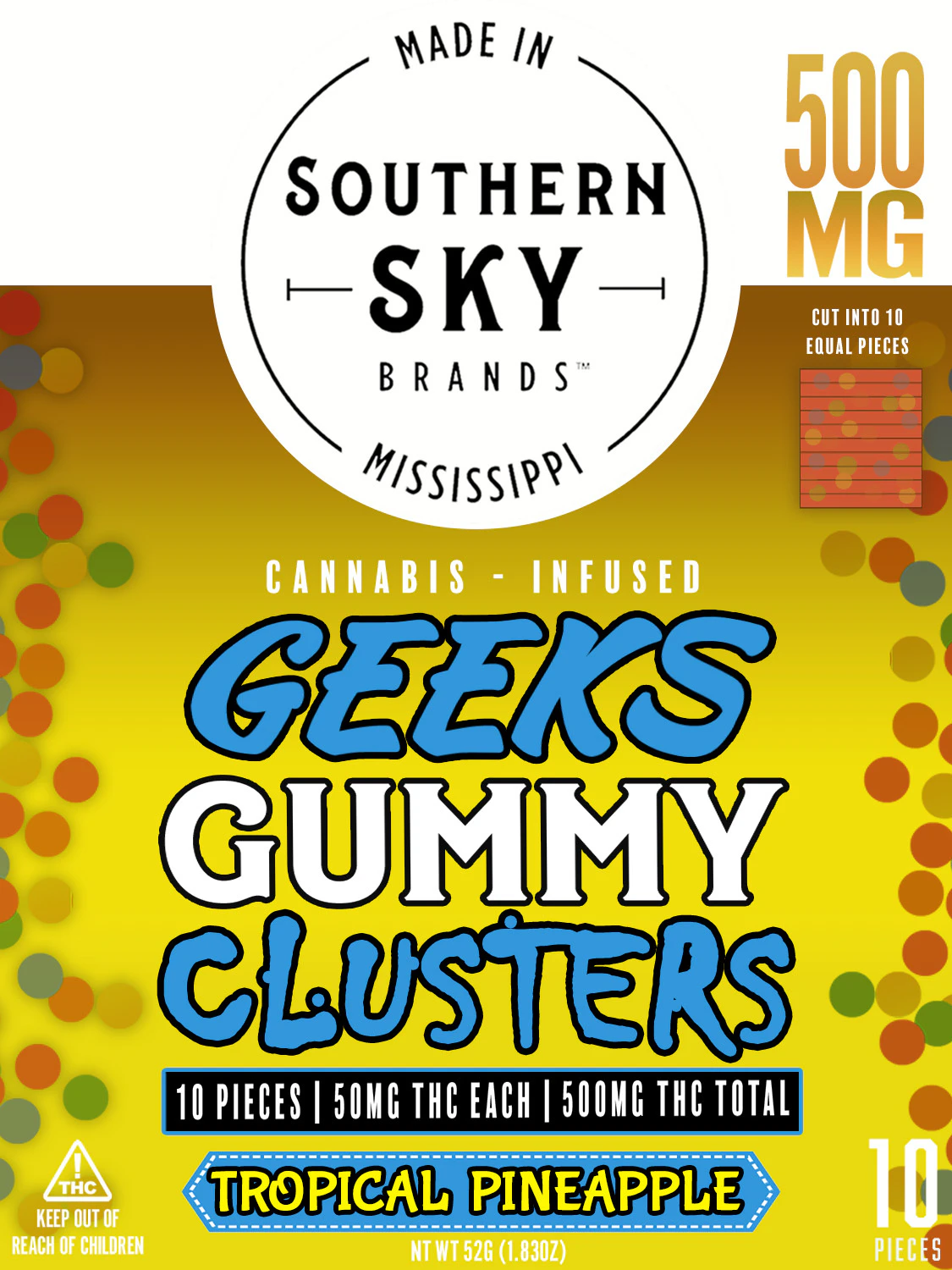 Southern Sky Brands - Tropical Pineapple Geek Gummy Clusters - 1000mg Main Image