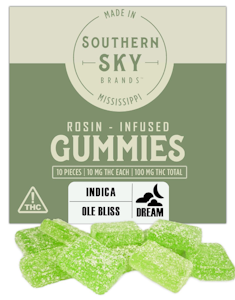 Southern Sky Brands - Ole Bliss Live Rosin Green Apple 100mg Gummies