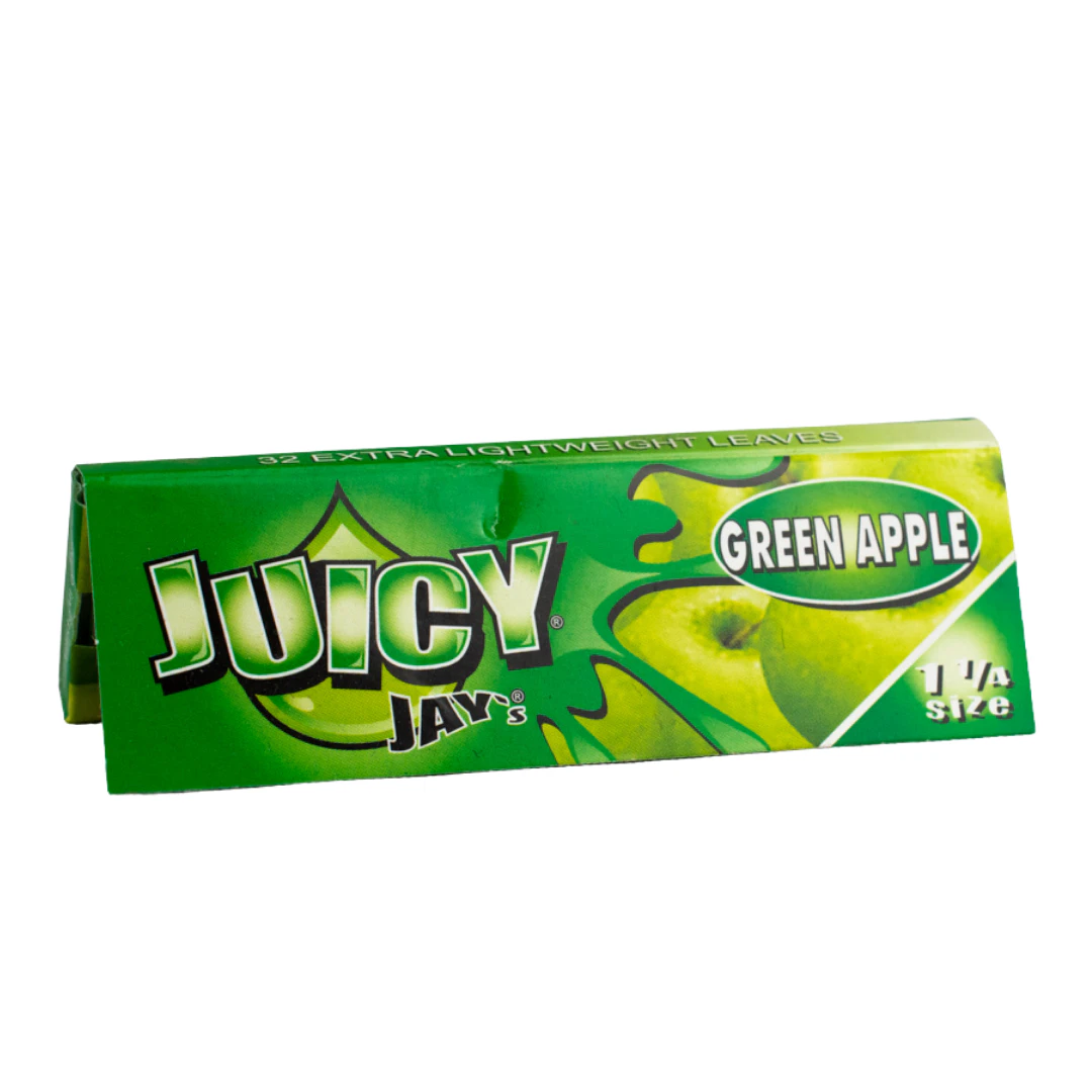 Juicy Jay's Rolling Papers - Green Apple - 1¼ - Juicy Jay's Papers Main Image