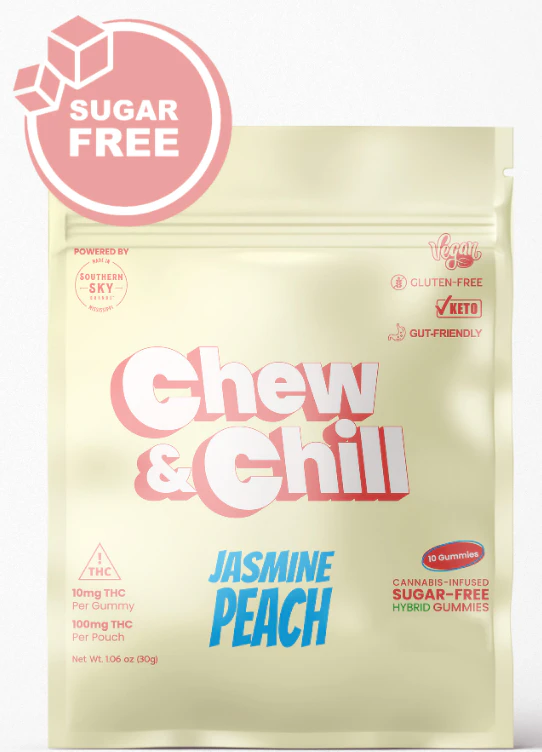 Southern Sky Brands - Chew & Chill - Jasmine Peach Gummies 100mg Main Image