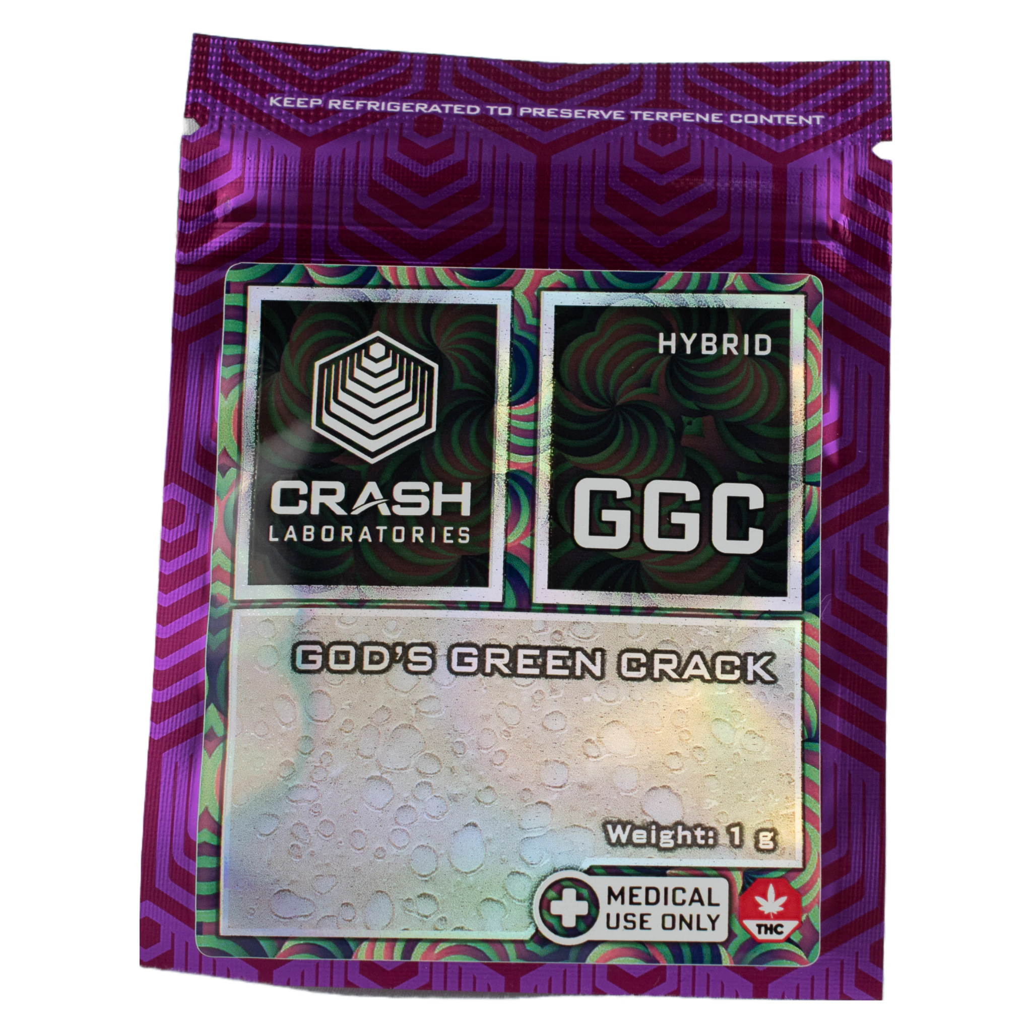 Crash Labs - Gods Green Crack Shatter 1g - Crash Labs Main Image