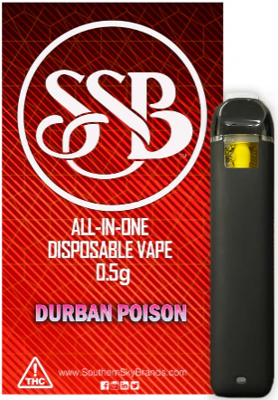Southern Sky Brands - Durban Poison THC Disposable Vape - 0.5g Main Image