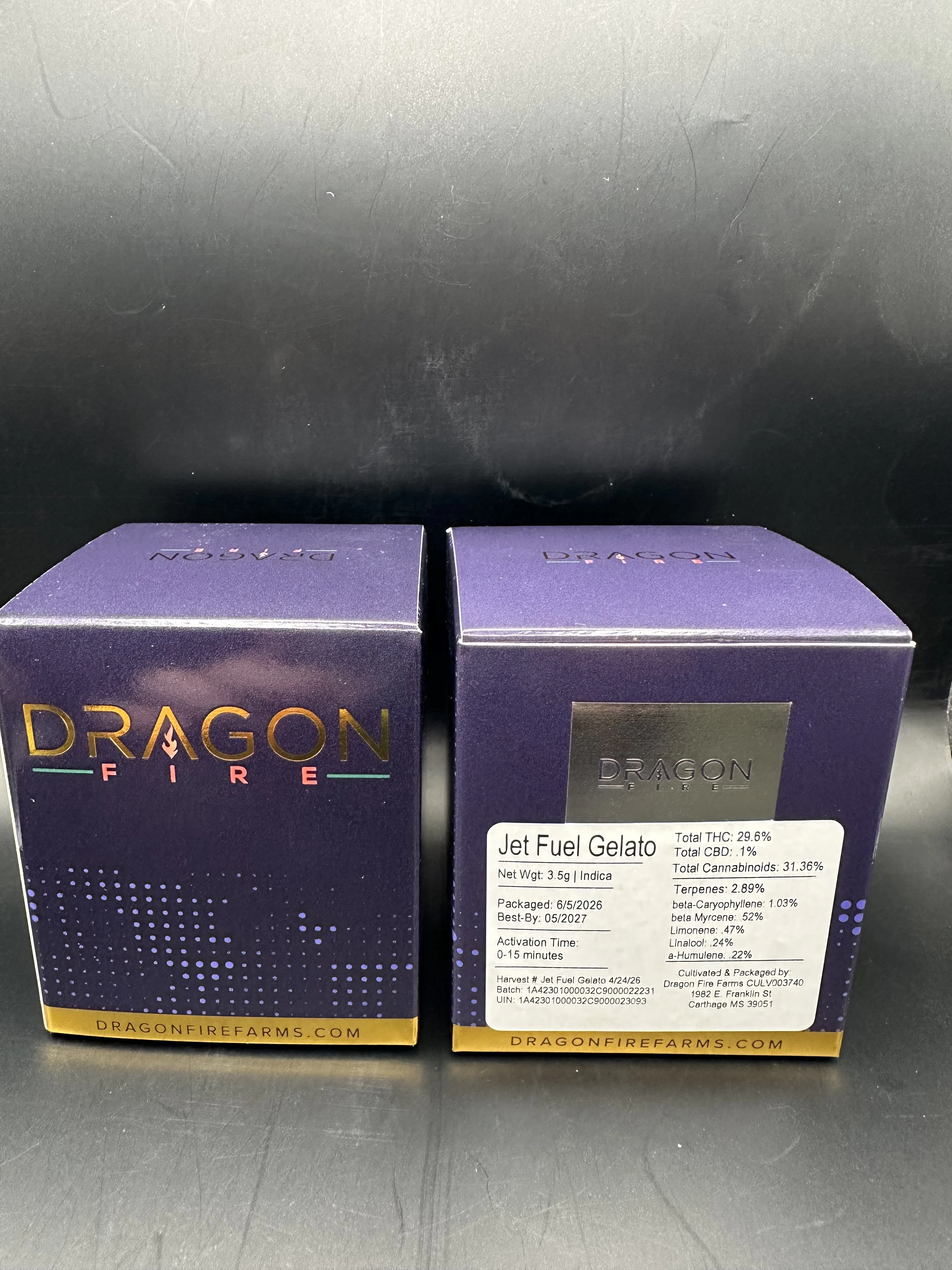 Dragon Fire Farm - Dragon Fire Farms - Jet Fuel Gelato - 3.5g Main Image
