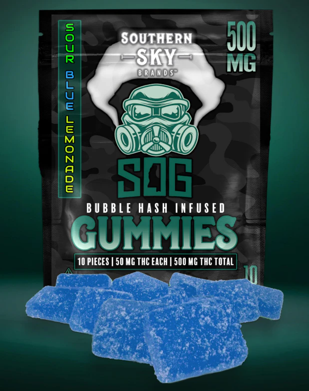 Southern Sky Brands - SSB x SOG Sour Blue Lemonade Bubble Hash Gummies - 500mg Main Image