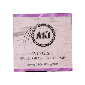 AKI Wellness - 1:1 Sweetgrass Bath Bomb - 100mg - Aki Wellness