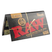 Black - Single Wide (Double) - RAW Papers