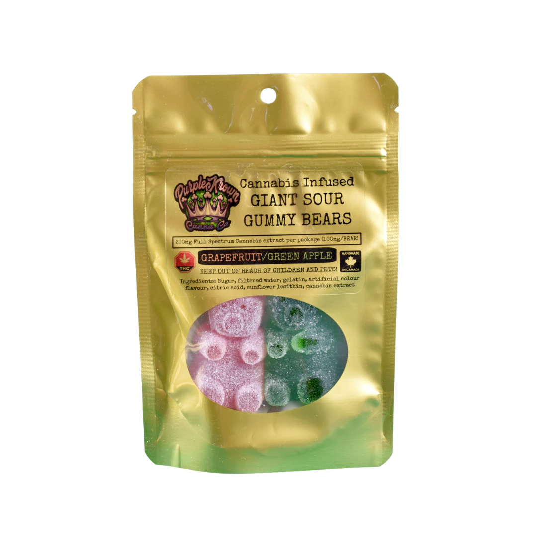 Purple Krown - Grapefruit & Green Apple Giant Gummies - 200mg - Purple Krown Main Image