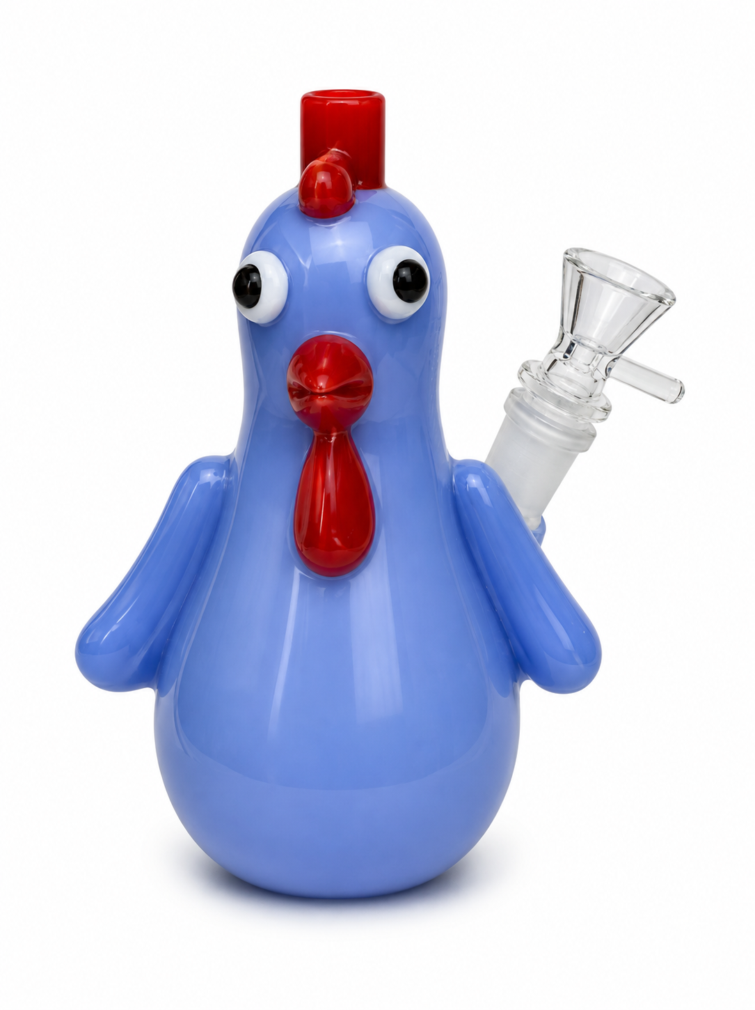 Pipes - 4" cluck squad blue glass pipe