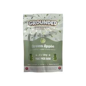 Grounded High Dose - Green Apple Gummies - 500mg - Grounded High Dose