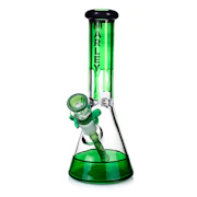 10" 5mm Green Drip Crown Beaker - Marley