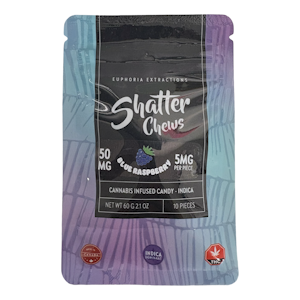 Euphoria Extracts - Blue Raspberry Shatter Chews - Indica - 50mg - Euphoria Exctracts