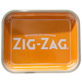 Zig Zag Metal Orange Rolling Tray - Large - Arsenal Trays
