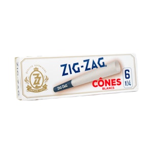 Zig-Zag - Slow Burning Cones (6x) - white - 1¼ - Zig-Zag Papers