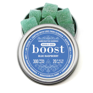 Boost Edibles - Blue Raspberry Gummies - 300mg - Boost