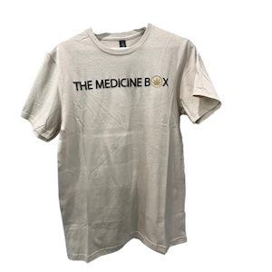 The Medicine Box - T-shirt Beige - Black Logo - XL