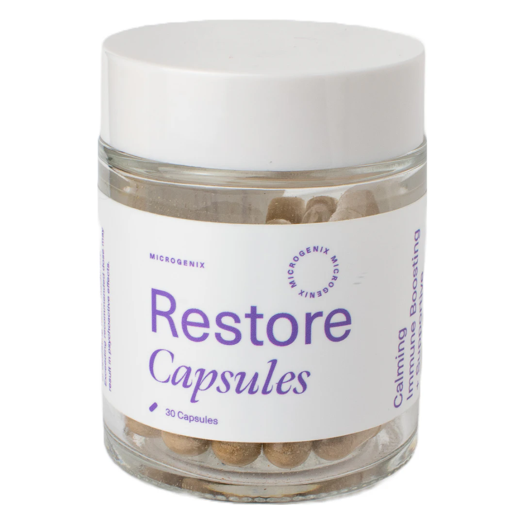 Microgenix - Restore 30x100mg (Jar) - Microgenix Capsules Main Image