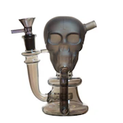 Dark Grey - Electroplated Skull Glass Bong - Arsenal