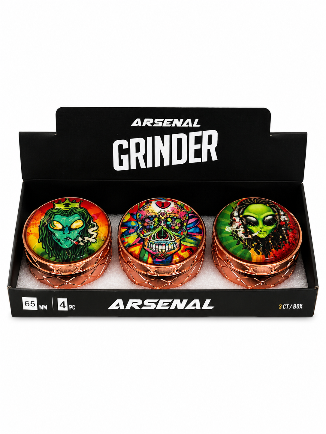 Arsenal Grinder - sugar skull chest 65mm 4 pc